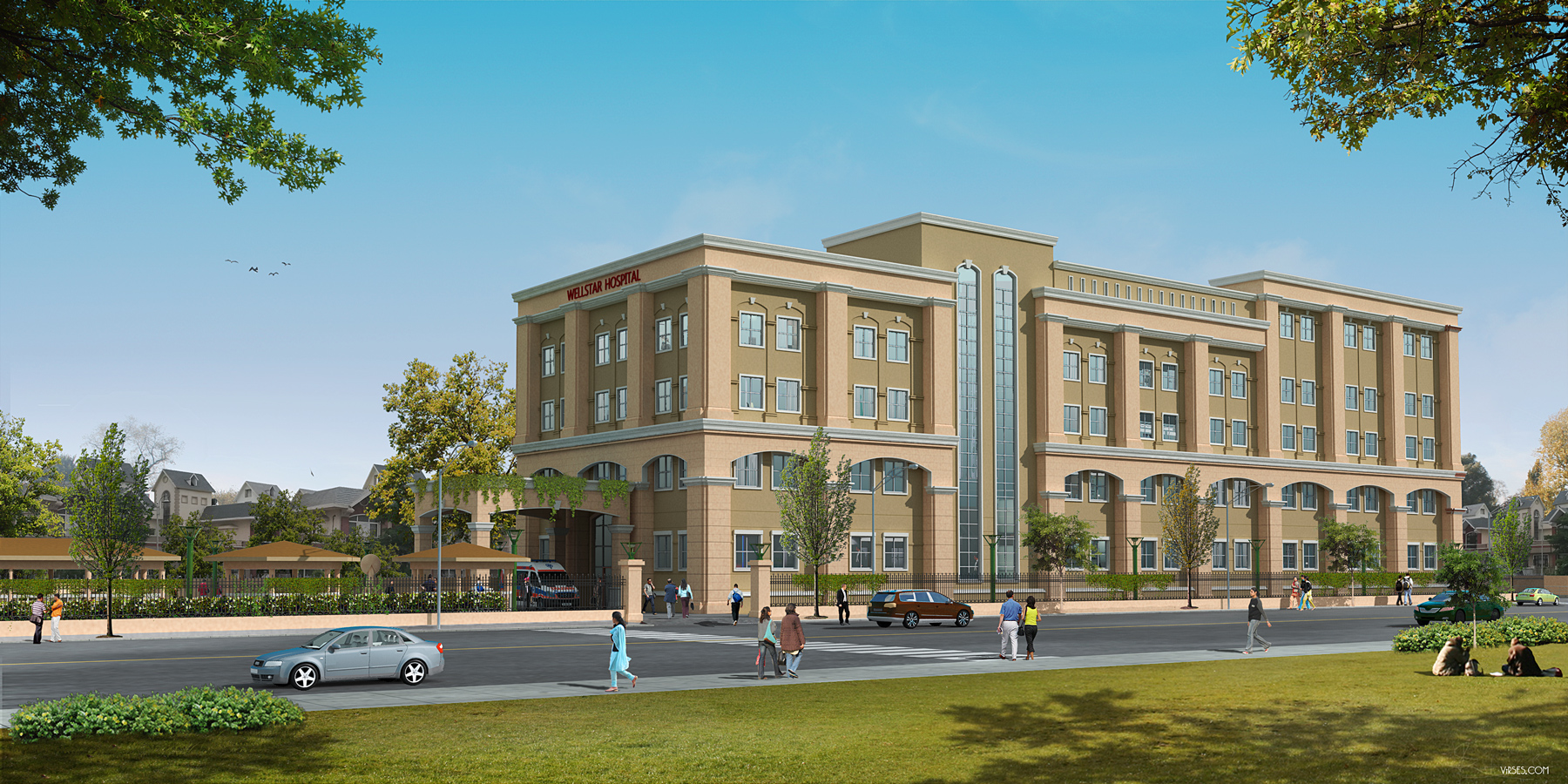 3D Rendering for Hospital Project in North India Architectural Rendering