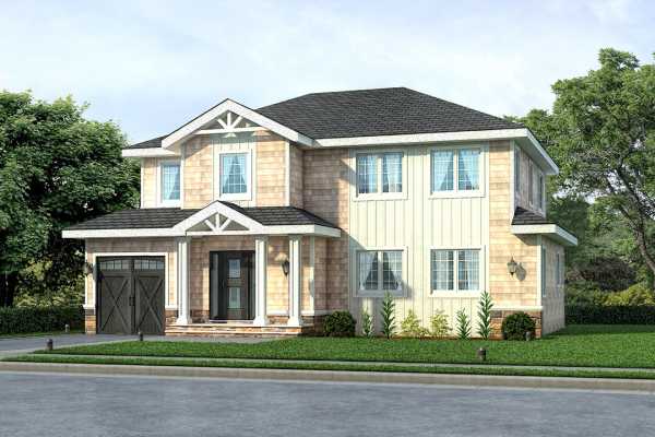 Exterior Rendering For House In Plainview Newyork 3D Rendering